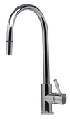 alfi solid polished stainless steel single hold pull down kitchen faucet ab2028 pss