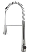 alfi solid stainless steel commercial spring kitchen faucet with pull down shower spray ab2039s