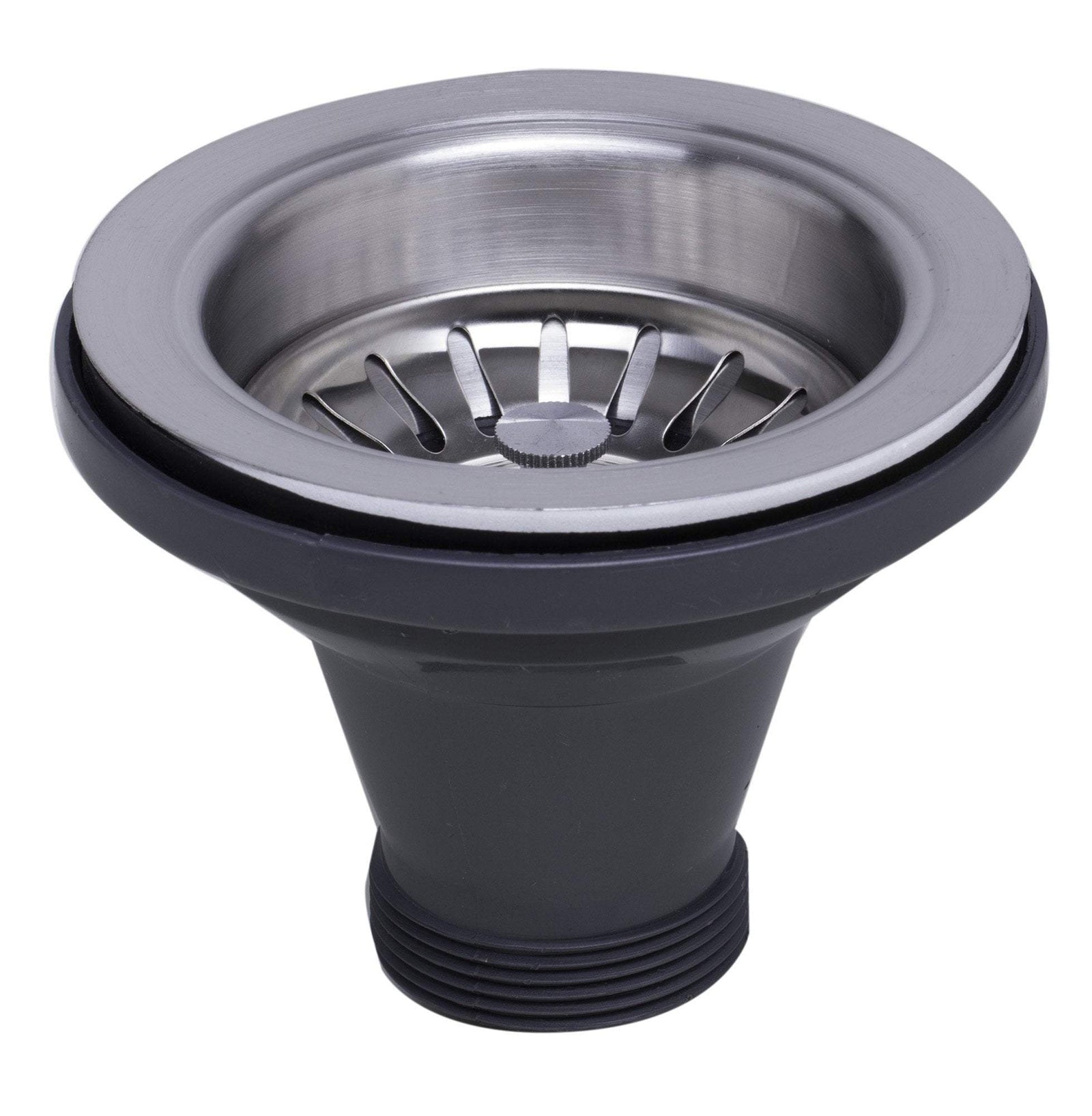 Brushed Stainless Steel 3 1/2" Basket Strainer Drain