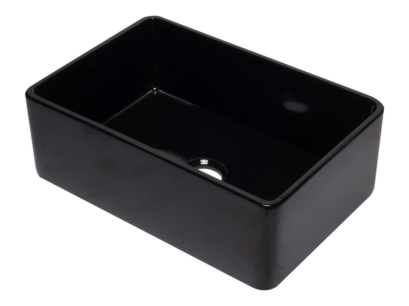 30 inch Black Reversible Single Fireclay Farmhouse Kitchen Sink