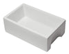 30 inch White Reversible Smooth / Fluted Single Bowl Fireclay Farm Sink