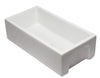 36 inch White Reversible Smooth / Fluted Single Bowl Fireclay Farm Sink