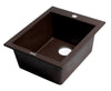 ALFI brand AB1720DI-C Chocolate 17&quot; Drop-In Rectangular Granite Composite Kitchen Prep Sink