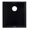 ALFI brand AB1720UM-BLA Black 17&quot; Undermount Rectangular Granite Composite Kitchen Prep Sink
