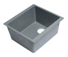 ALFI brand AB1720UM-T Titanium 17&quot; Undermount Rectangular Granite Composite Kitchen Prep Sink