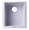 ALFI brand AB1720UM-W White 17&quot; Undermount Rectangular Granite Composite Kitchen Prep Sink