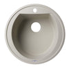 ALFI brand AB2020DI-B Biscuit 20&quot; Drop-In Round Granite Composite Kitchen Prep Sink