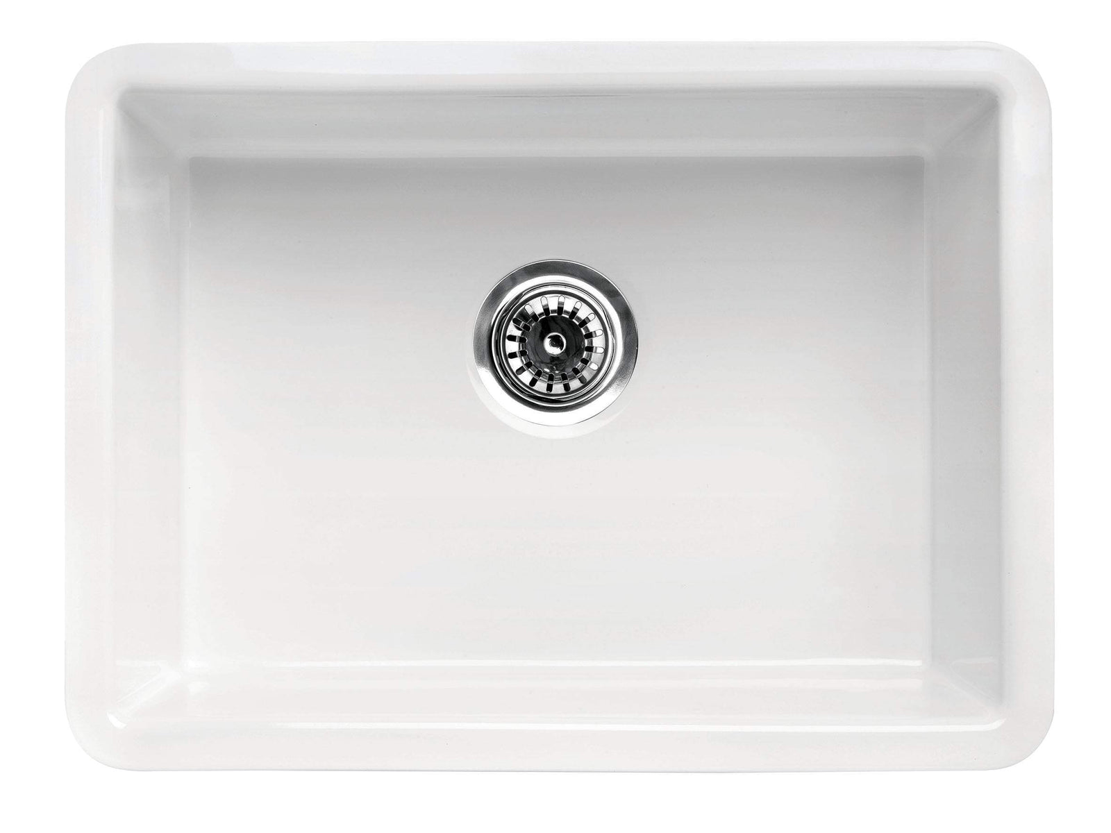 ALFI brand AB2317 23" White Fireclay Undermount Kitchen Sink