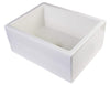 ALFI brand AB2418SB-B  24&quot; Biscuit Smooth Thick Wall Fireclay Single Bowl Farm Sink
