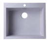 ALFI brand AB2420DI-W White 24&quot; Drop-In Single Bowl Granite Composite Kitchen Sink