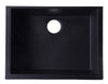 ALFI brand AB2420UM-BLA Black 24&quot; Undermount Single Bowl Granite Composite Kitchen Sink