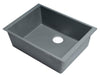 ALFI brand AB2420UM-T Titanium 24&quot; Undermount Single Bowl Granite Composite Kitchen Sink