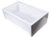 ALFI brand AB3018ARCH-W  30&quot; White Arched Apron Thick Wall Fireclay Single Bowl Farm Sink