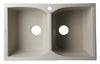 ALFI brand AB3220DI-B Biscuit 32&quot; Drop-In Double Bowl Granite Composite Kitchen Sink