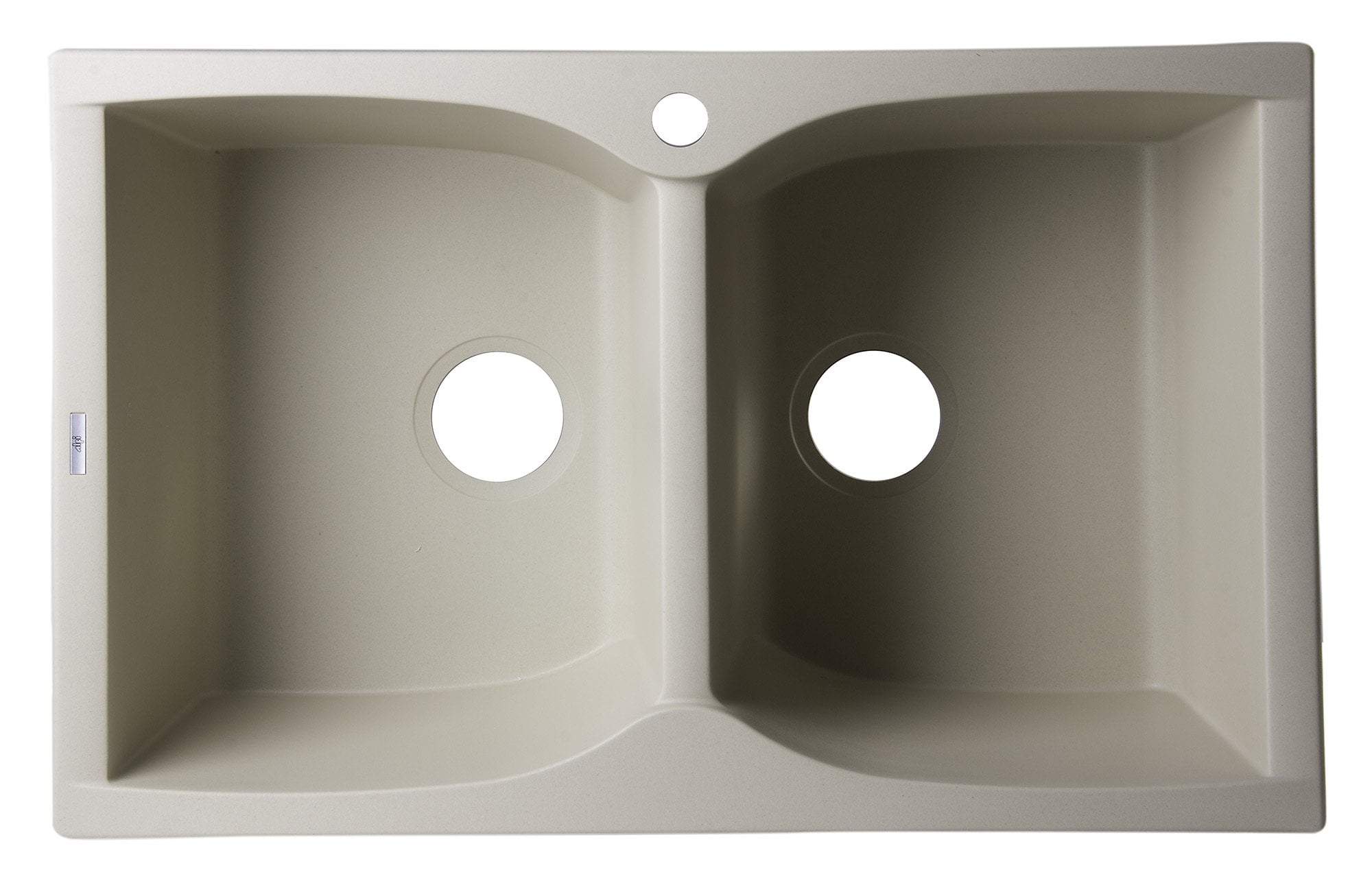 ALFI brand AB3220DI-B Biscuit 32" Drop-In Double Bowl Granite Composite Kitchen Sink
