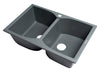 ALFI brand AB3220DI-T Titanium 32&quot; Drop-In Double Bowl Granite Composite Kitchen Sink