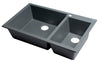 ALFI brand AB3319DI-T Titanium 34&quot; Double Bowl Drop In Granite Composite Kitchen Sink