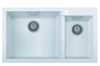 ALFI brand AB3319DI-W White 34&quot; Double Bowl Drop In Granite Composite Kitchen Sink