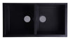 ALFI brand AB3420UM-BLA Black 34&quot; Undermount Double Bowl Granite Composite Kitchen Sink