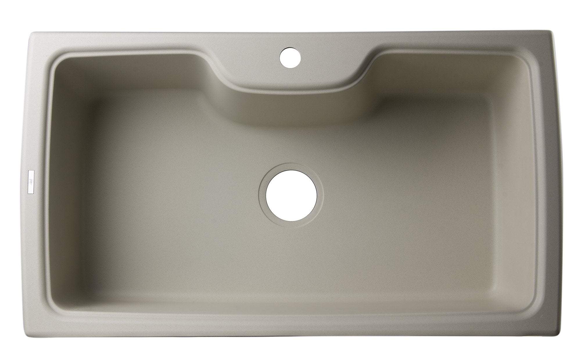 ALFI brand AB3520DI-B Biscuit 35" Drop-In Single Bowl Granite Composite Kitchen Sink