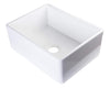 ALFI brand AB505-W White 26&quot; Contemporary Smooth Apron Fireclay Farmhouse Kitchen Sink