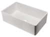 ALFI brand AB533-W 33&quot; White Smooth Apron Single Bowl Fireclay Farm Sink