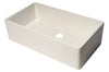ALFI brand AB536-W White 36&quot; Smooth Apron Single Bowl Fireclay Farm Sink