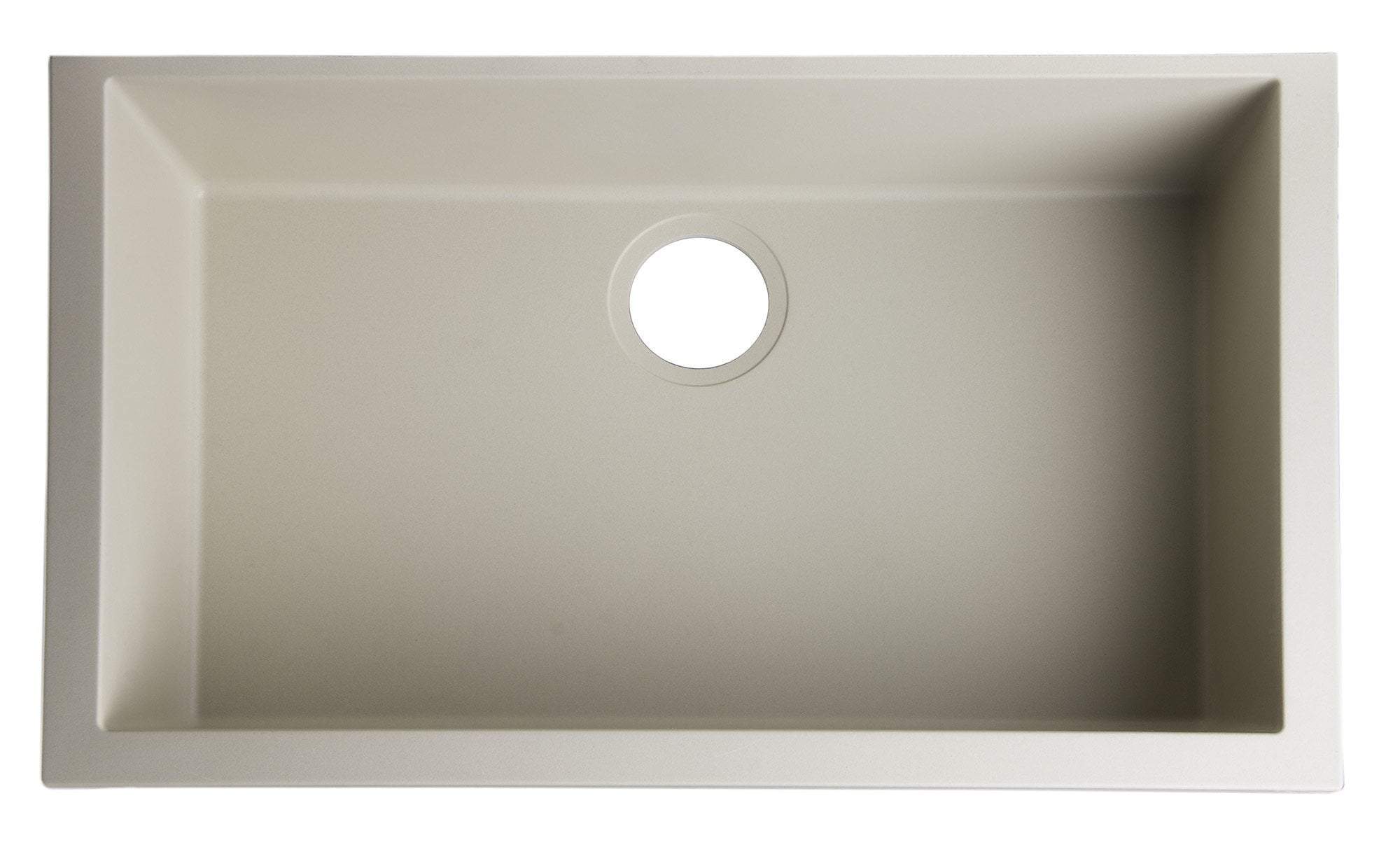 Biscuit 30" Undermount Single Bowl Granite Composite Kitchen Sink