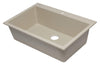 Biscuit 33&quot; Single Bowl Drop In Granite Composite Kitchen Sink