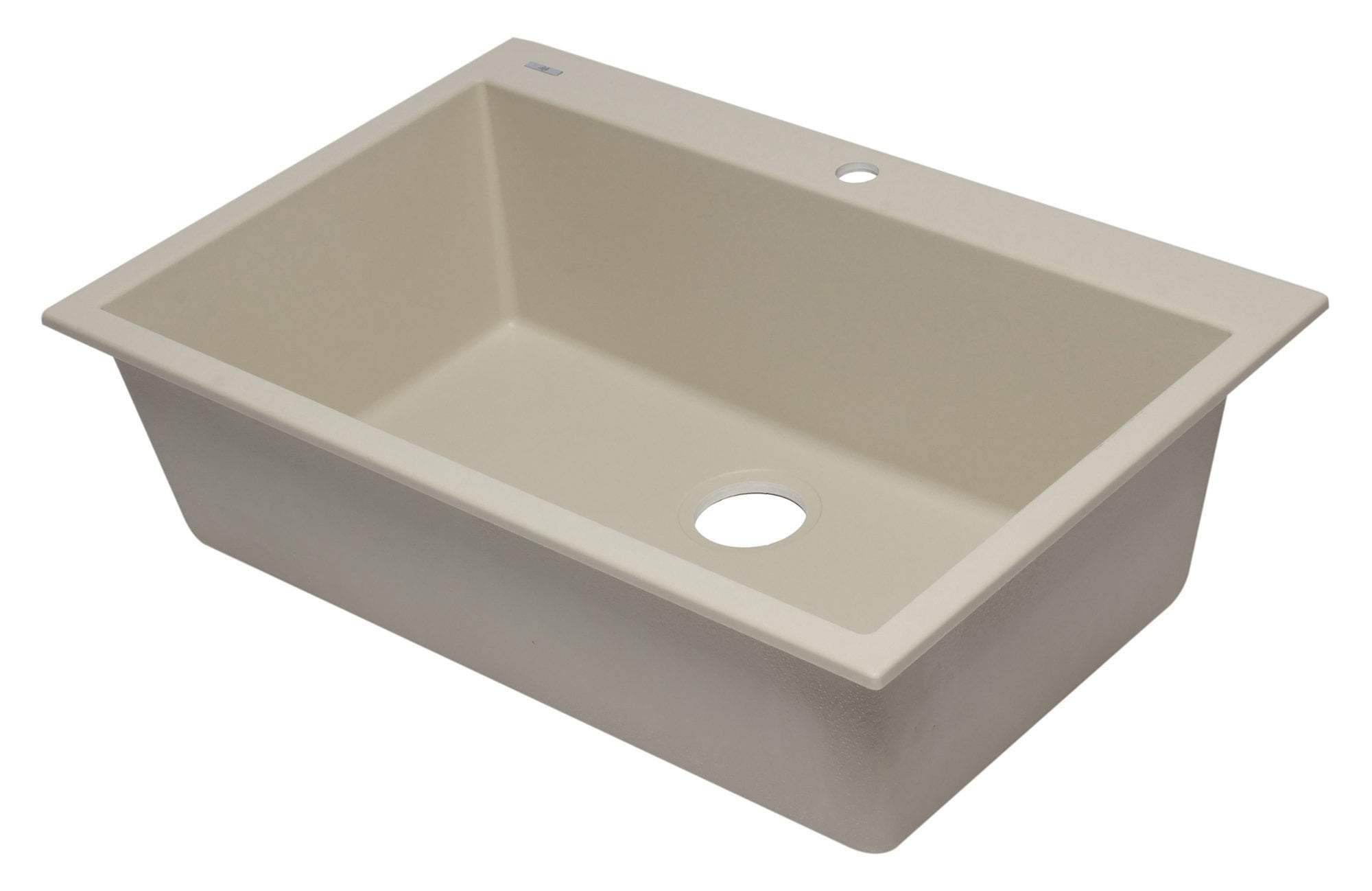 Biscuit 33" Single Bowl Drop In Granite Composite Kitchen Sink