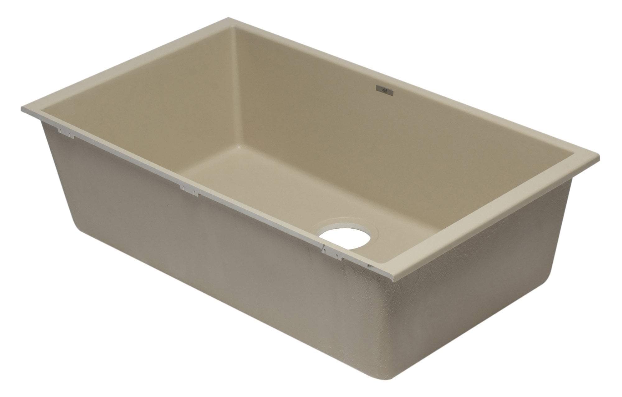 Biscuit 33" Single Bowl Undermount Granite Composite Kitchen Sink