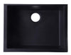 Black 24&quot; Undermount Single Bowl Granite Composite Kitchen Sink