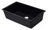 Black 33&quot; Single Bowl Undermount Granite Composite Kitchen Sink