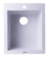 White 17&quot; Drop-In Rectangular Granite Composite Kitchen Prep Sink