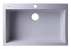 White 30&quot; Drop-In Single Bowl Granite Composite Kitchen Sink
