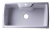 White 35&quot; Drop-In Single Bowl Granite Composite Kitchen Sink