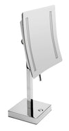 ALFI brand ABM8FLED-PC Polished Chrome Tabletop Square 8&quot; 5x Magnifying Cosmetic Mirror with Light
