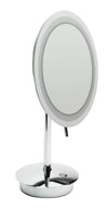 ALFI brand ABM9FLED-PC Polished Chrome Tabletop Round 9&quot; 5x Magnifying Cosmetic Mirror with Light