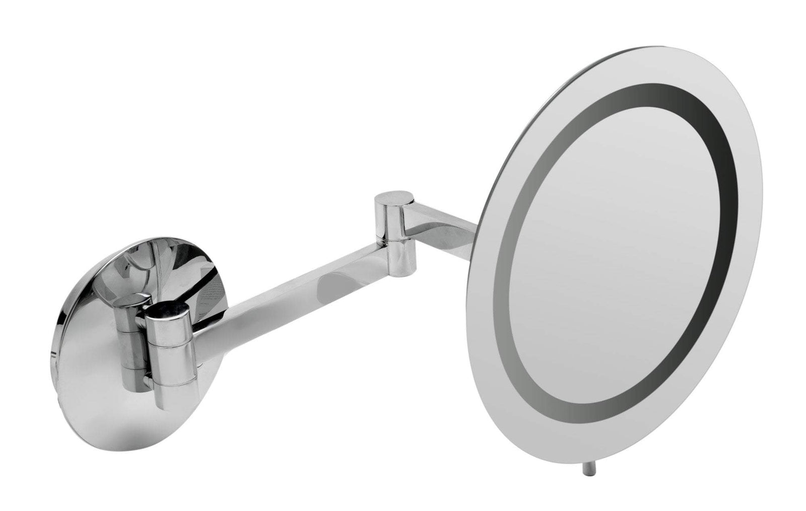 ALFI brand ABM9WLED-PC Polished Chrome Wall Mount Round 9" 5x Magnifying Cosmetic Mirror with Light