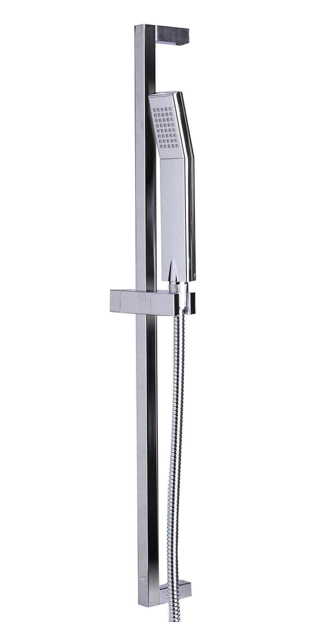 ALFI brand AB7606-PC Polished Chrome Sliding Rail Hand Held Shower Head Set with Hose