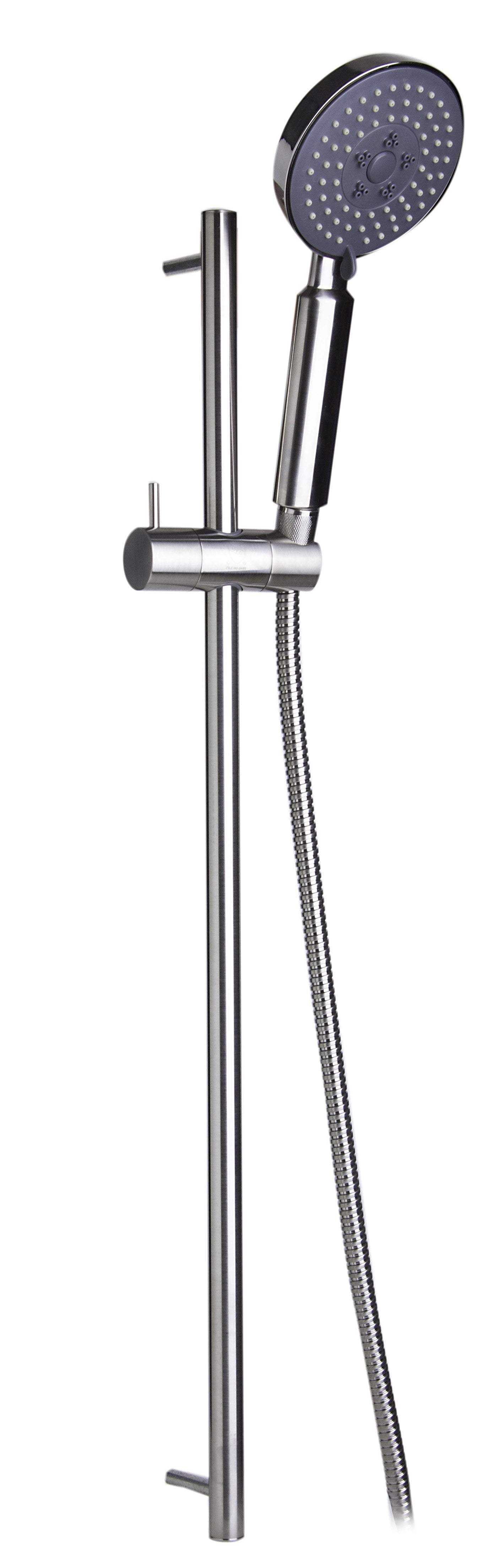 ALFI brand AB7938-BN Brushed Nickel Sliding Rail Hand Held Shower Head Set with Hose