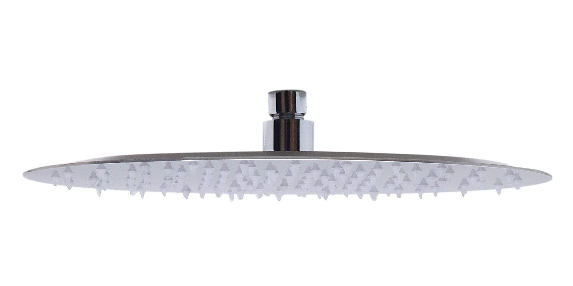 ALFI brand RAIN128-BSS 12" Oval Brushed Solid Stainless Steel Ultra Thin Rain Shower Head