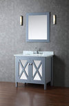 summit 36 single sink bathroom vanity set with mirror