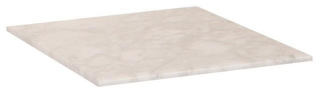 Bellaterra Carrara Marble Counter Top, White, 16"