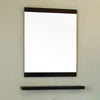 23.6&quot; x 31&quot; Vanity Mirror, Black Finish, Solid Wood Frame