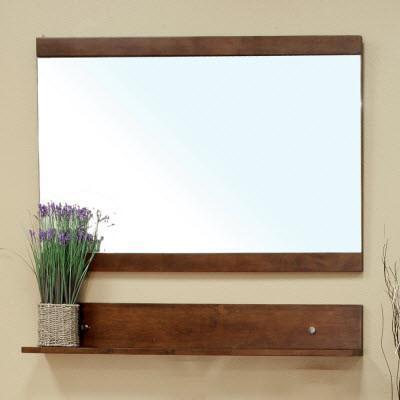 24" x 26" Mirror, Solid Wood Frame, Walnut