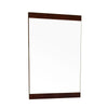 Bellaterra 19.7&quot;W Vanity Mirror, Solid Wood Frame, Dark Walnut Finish