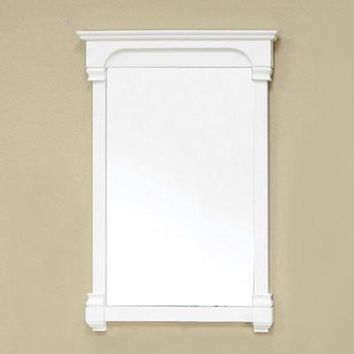 Bellaterra 24"W Bathroom Vanity Mirror, Solid Wood Frame, White Finish