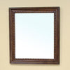 Bellaterra 35.5&quot;W x 31.5&quot;H Bathroom Vanity Mirror, Solid Wood Frame, Walnut