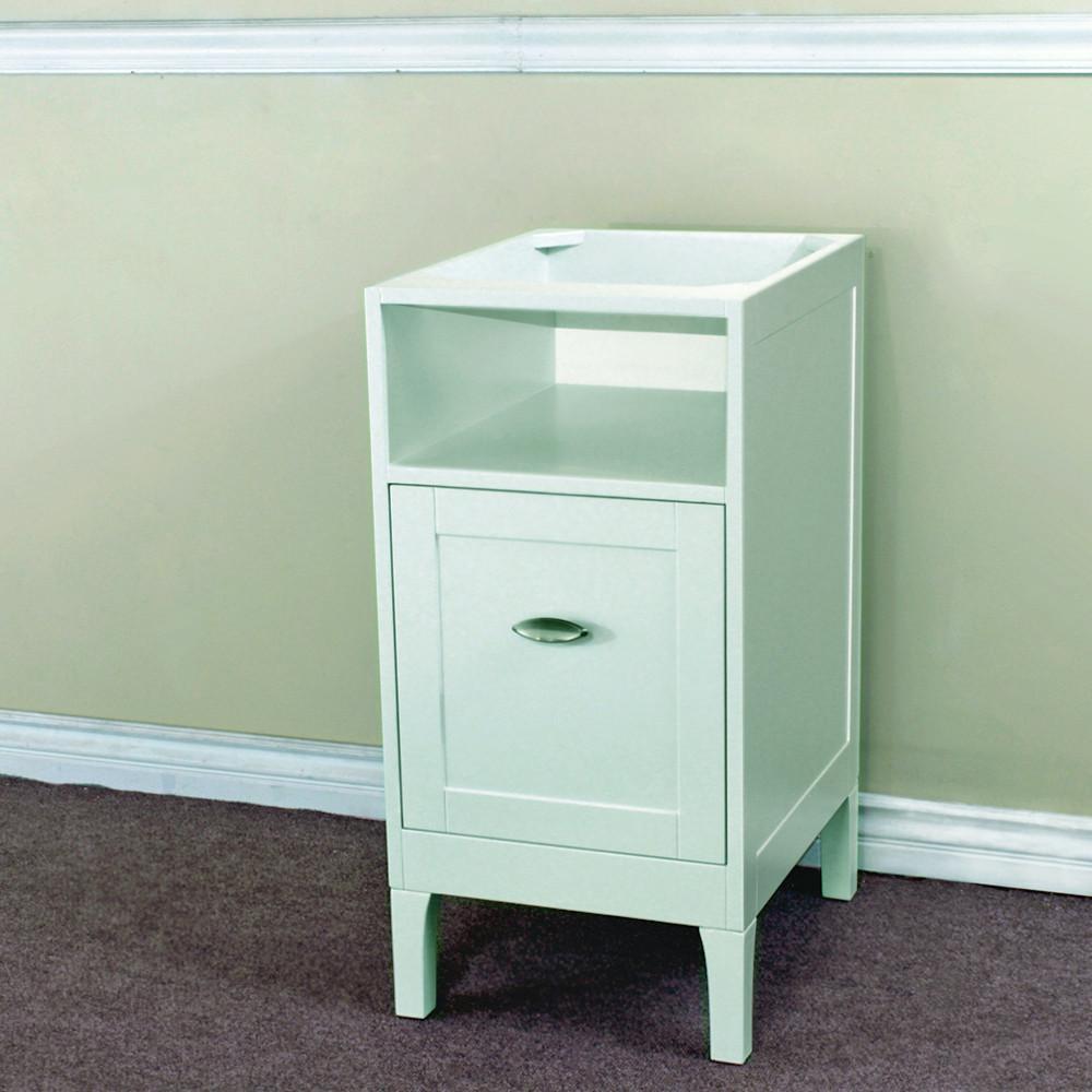 Bellaterra 16" White Wooden Side Cabinet